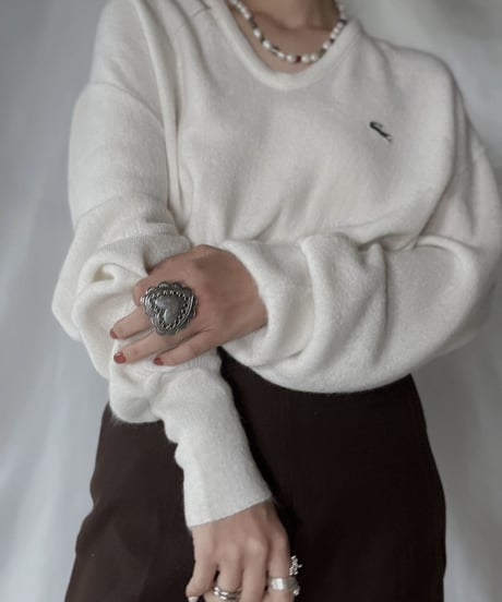 【USED】   LACOSTE Knit Top③/211126-009