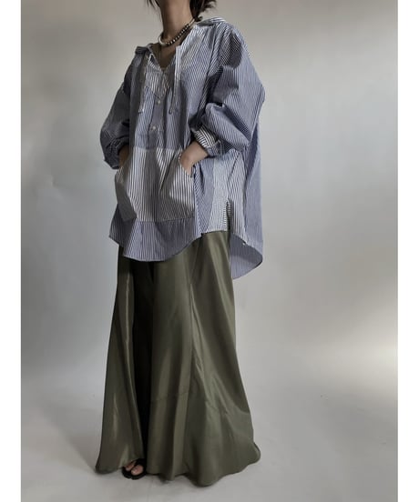 【RE;CIRCLE】 RE Stripe Shirt Mexican Hoodie / 220423-029