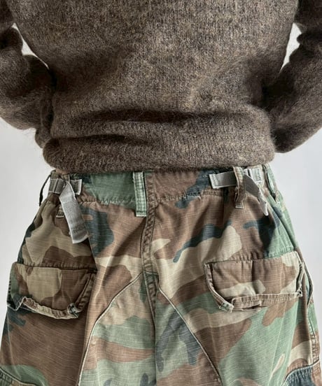 【USED】 Military Camouflage Cut Off Paint Pants /260117-018