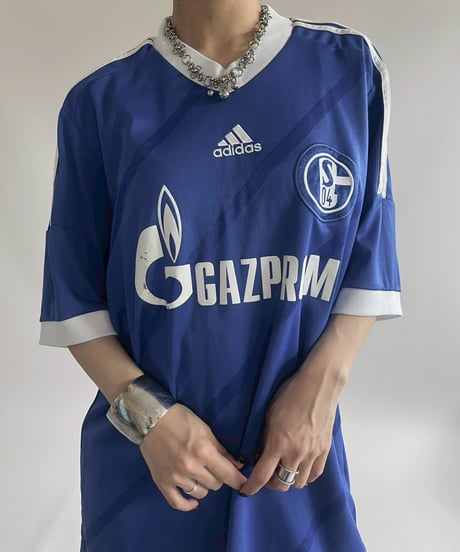 【USED】 adidas 12~13's Schalke 04 HUNTELAAR Soccer Shirt/ 250607-024
