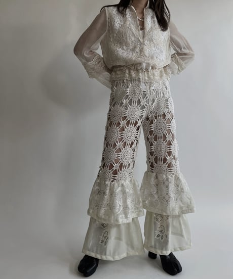 【USED】L/S Lace Blouse / 220427-042