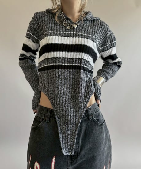 【RE;CIRCLE】 RE Rib Knit Leotard Top / 260416-012