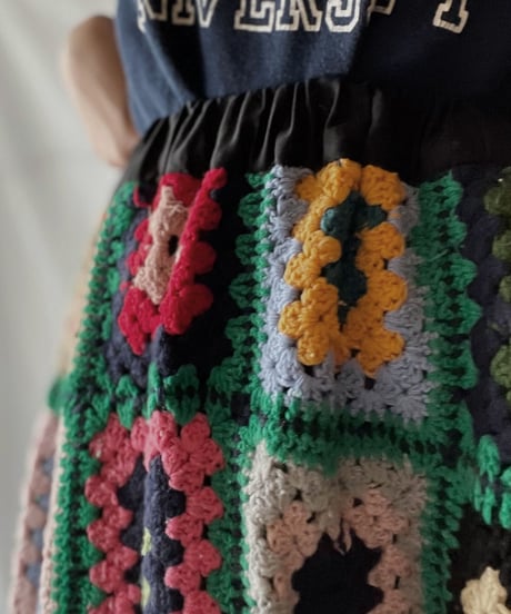 【RE;CIRCLE】 RE Granny Knit Long Skirt⑦/211014-027