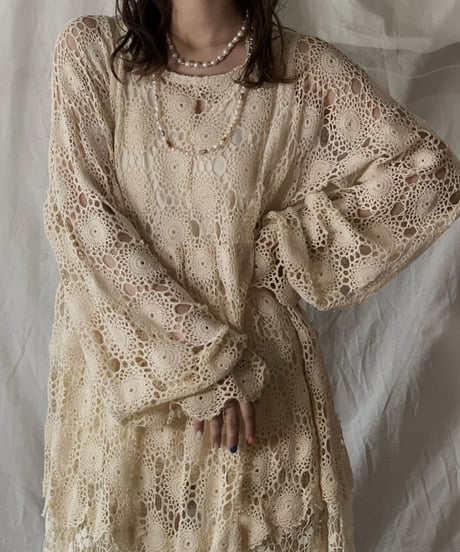 【RE;CIRCLE】 RE Crochet Lace Dress②/210421-002