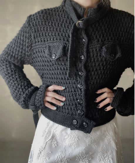 【USED】  Crochet Knit Cardigan/220220-010