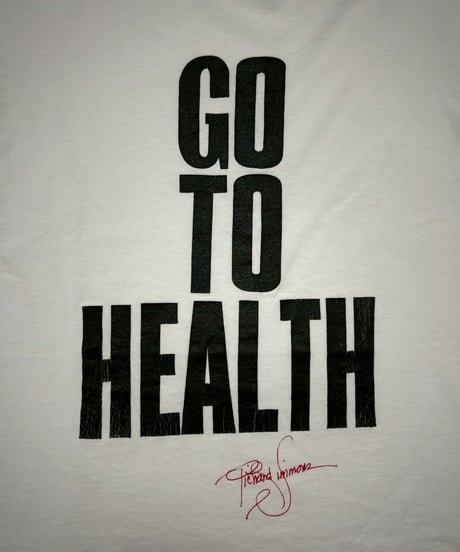 【USED】 RESIZED Made in USA 90's Fruit of the Loom GO TO HEALTH T-Shirt / 250802-011