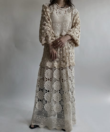 【RE;CIRCLE】 RE Crochet Lace One-piece / 220427-039