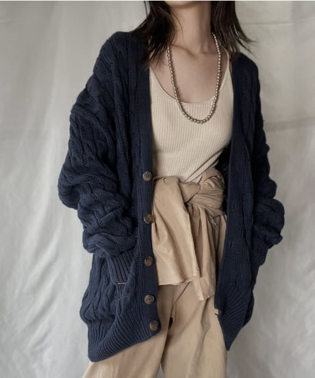 【USED】　Cable Knit Cardigan①/ 220120-047