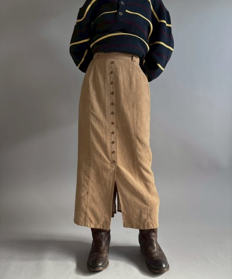 【USED】 Suede Long Skirt / 260117-013