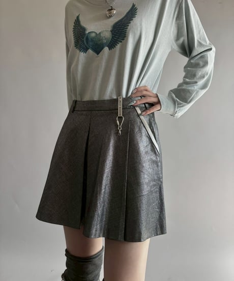 【USED】 Metallic Mini Skirt /251004-024