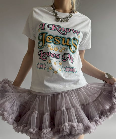 【USED】 RESIZED Hanes I Know Jesus Loves Me T-Shirt / 260627-022