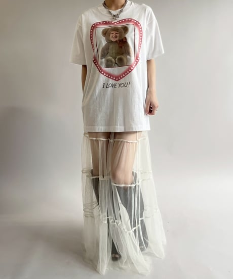 【USED】  Made in USA 90's Screen Stars Vest I LOVE YOU T-Shirt/250510-035