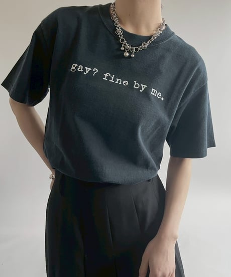【USED】  GILDAN Gay? Fine By Me T-Shirt/250510-025
