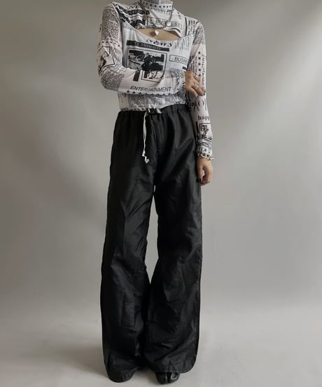【USED】  L/S Patterned Power net top / 230916-028