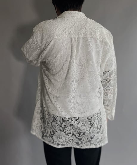 【RE;CIRCLE】 RE Men's Crochet Lace Shirt / 220915-002