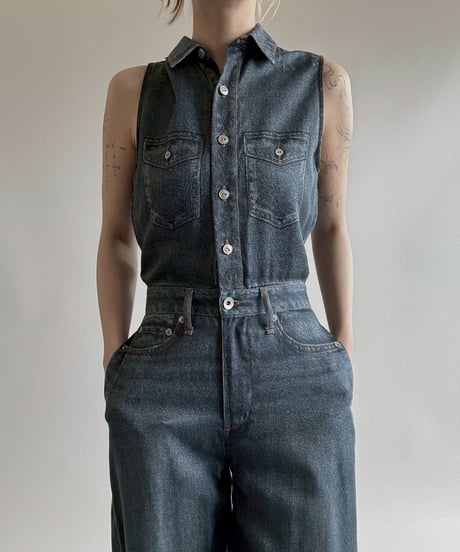 【USED】 Dead Stock rag & bone Denim Print All in One  / 250628-024
