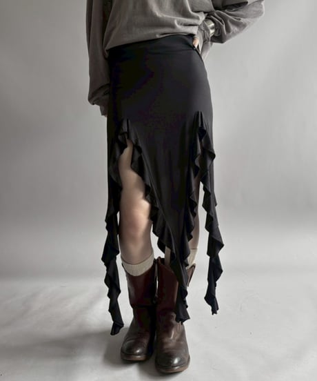【USED】 Long Frill Design Skirt /260418-032