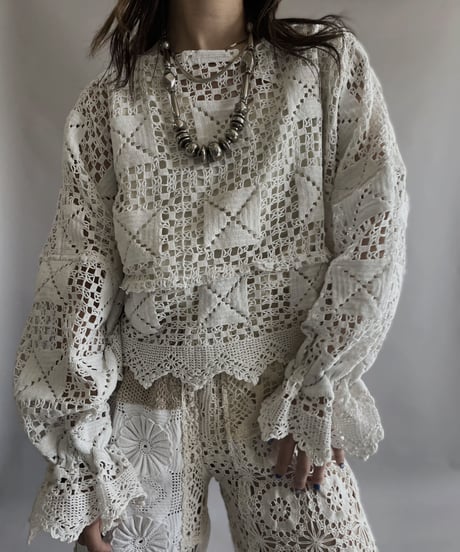 【RE;CIRCLE】 RE Crochet Kirikae Top / 230330-013