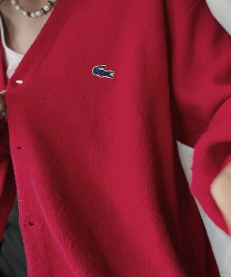 【USED】   LACOSTE Knit Cardigan①/210930-017