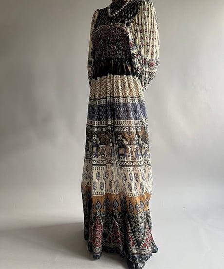 【RE;CIRCLE】 RE Indian Cotton Balloon Sleeved One-piece / 240912-002