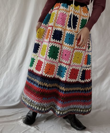 【RE;CIRCLE】 RE Granny Long Skirt②/211216-041