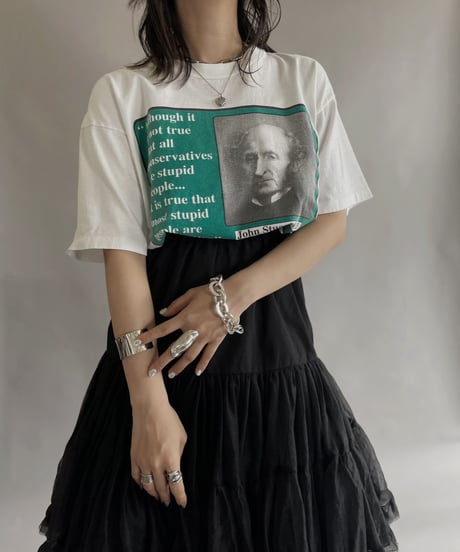 【USED】  John Stuart Mill Print T-Shirt / 230617-029
