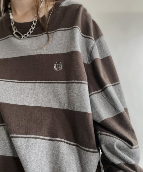 【USED】 Chaps Long Sleeved Striped T-shirt / 220618-014