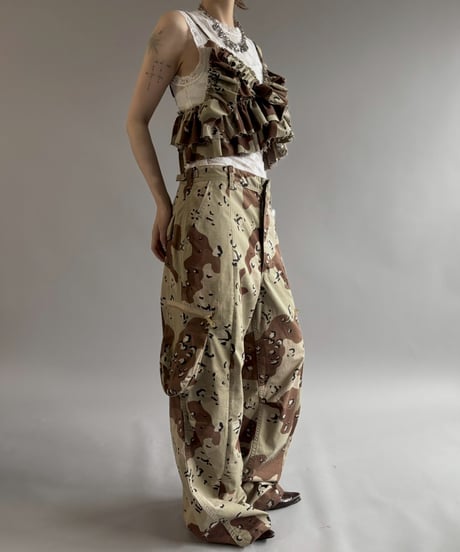 【RE;CIRCLE】 RE Camo Back Ribbon Frill Bustier / 260618-005