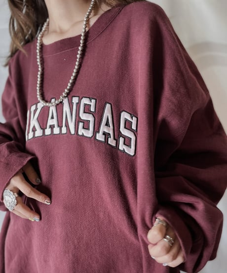 【USED】  Champion Reverse Weave Sweat ARKANSAS/210902-021
