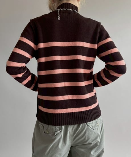 【USED】 Paul Smith Jeans Border Pattern Knit Top/ 260228-015