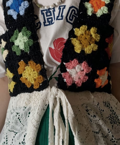 【RE;CIRCLE】 RE Lace × Crochet Shirt One-peice②/210801-070