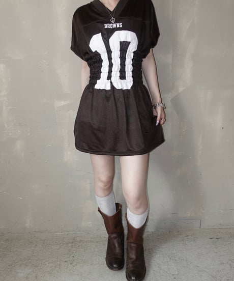 【RE;CIRCLE】 Re Shirring Football Shirt  /  250724-033