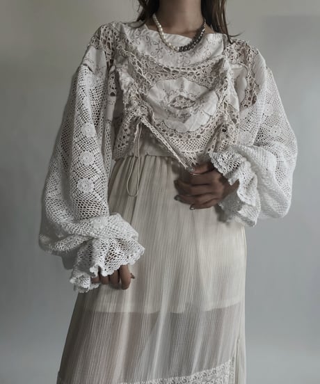 【RE;CIRCLE】 RE Crochet Top / 220623-021