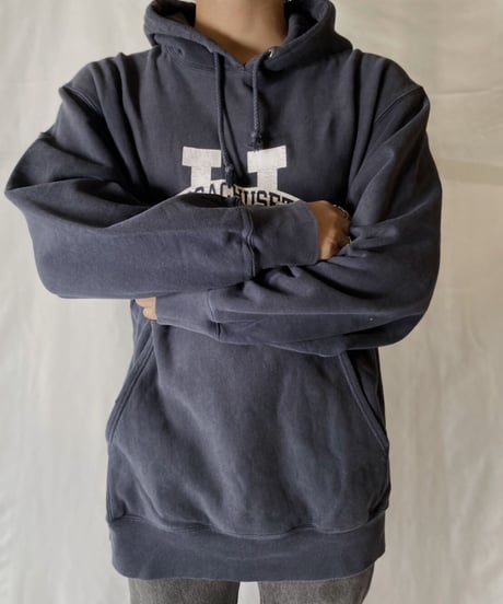 【USED】  Champion Reverse Weave Hoodie MASSACHUSETTS/210902-043