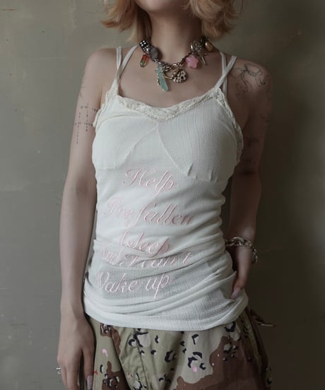 【RE;CIRCLE】 Re Embroidered Camisole Top  /  250724-013