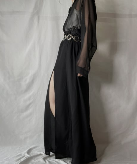 【USED】 Poly Long Skirt/210926-007