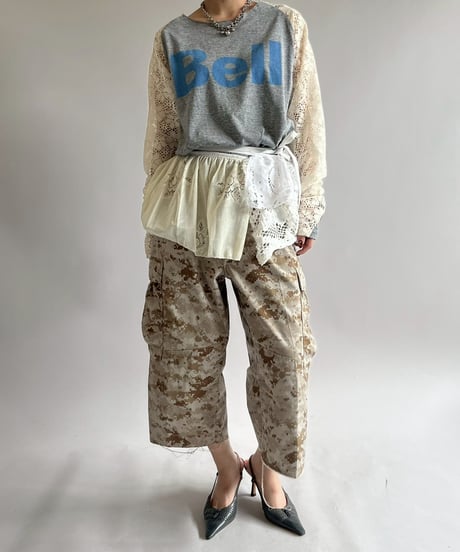 【RE;CIRCLE】 RE Lace Switching Raglan T-Shirt / 250605-002