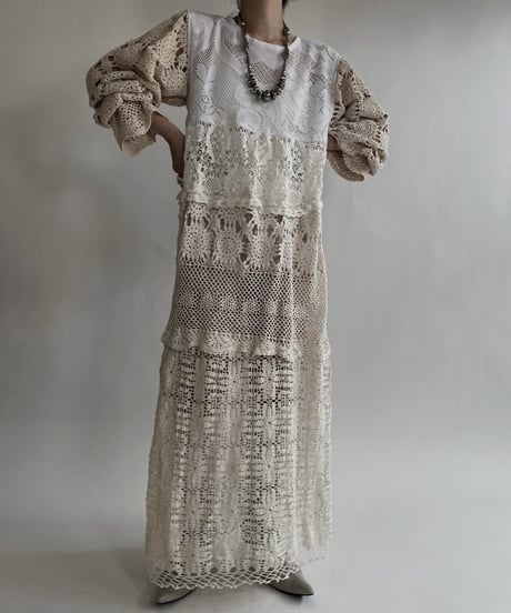 【RE;CIRCLE】 RE Crochet Lace One-piece / 220526-013