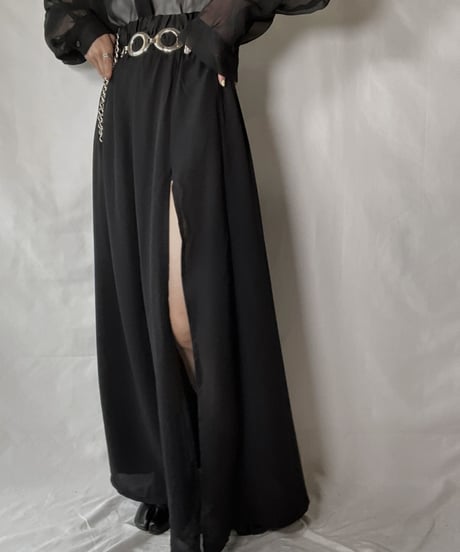 【USED】 Poly Long Skirt/210926-007