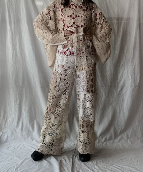 【RE;CIRCLE】 RE Crocket Patchwork Pants①/210521-057