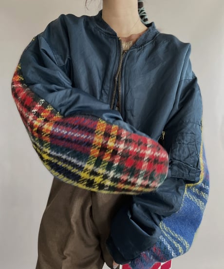 【RE;CIRCLE】 RE Short MA-1 Blanket Jacket Navy / 230112-021