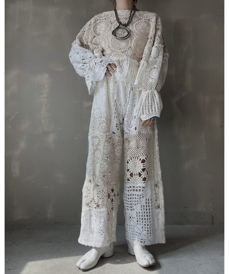 【RE;CIRCLE】 RE Crochet Patchwork L/S Top⑥/20220317-011
