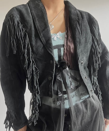 【USED】  Suede Fringe Jacket /250301-010