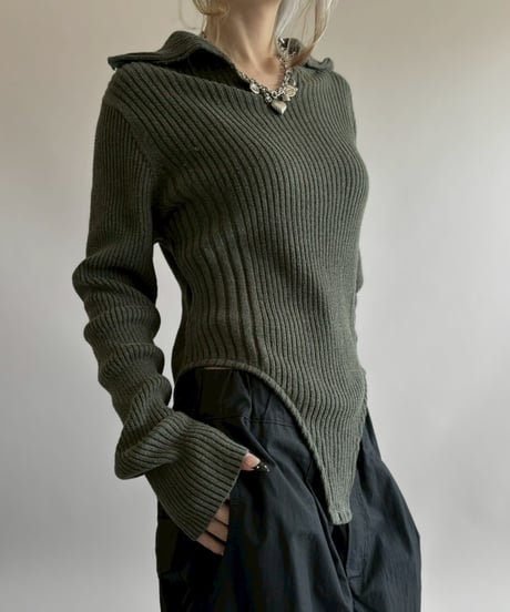 【RE;CIRCLE】 RE Rib Knit Leotard Top / 260416-015