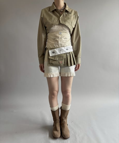 【Chinatsu Aoyama】 RE Makers Shirt Khaki / 260702-028
