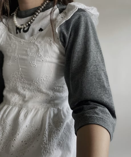 【USED】 White Cotton Camisole One-piece / 220423-048