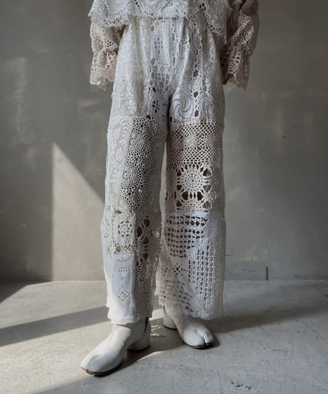 【RE;CIRCLE】 RE Crochet Patchwork Pants②/20220317-005
