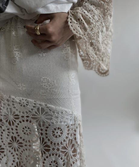 【RE;CIRCLE】 RE Crochet Lace Mermaid Skirt / 220427-015