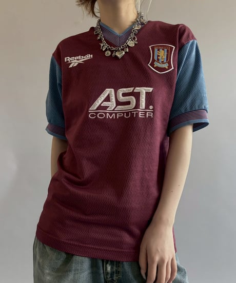 【USED】 97~98's Reebok Aston Villa Soccer Shirt / 260530-004