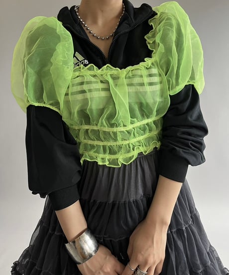 【USED】 Sheer S/S Top /240921-014